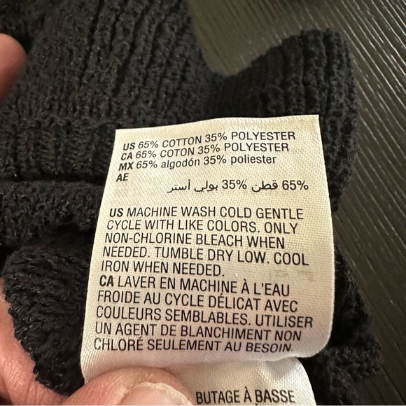 INC Black Blouson-Sleeve Peasant Top XL - Picture 7 of 9